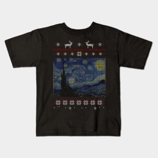 starry night ugly christmas Kids T-Shirt